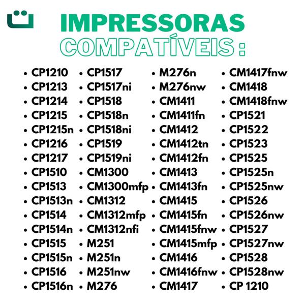 Imagem de Kit 4 Toner Compatível Cp1215 / Cm1312/ Cp1515n/ Cp1521n