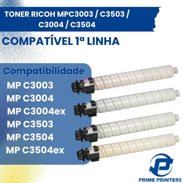 Imagem de Kit 4 Toners Toner Compatível Ricoh Mpc3003 / C3503 / C3004 / C3504 