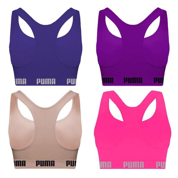 Imagem de Kit 4 Tops Puma Nadador Sem Costura Feminino