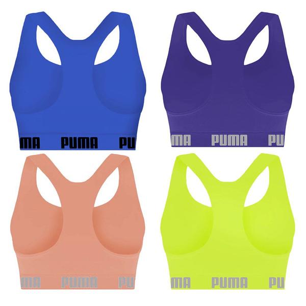 Imagem de Kit 4 Tops Puma Nadador Sem Costura Feminino