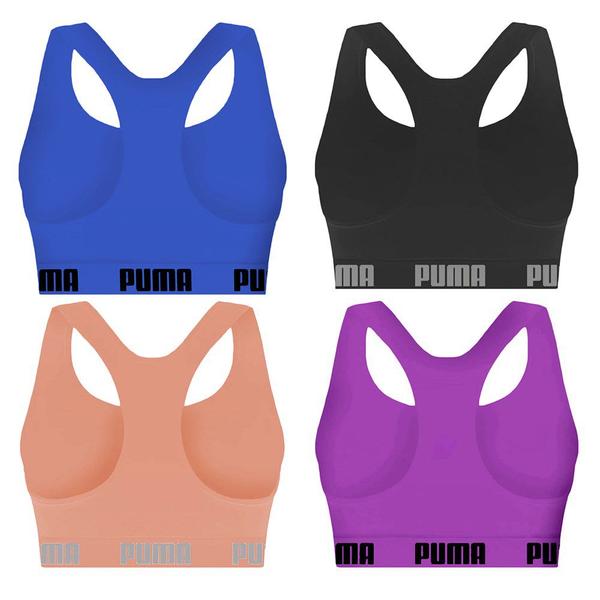 Imagem de Kit 4 Tops Puma Nadador Sem Costura Feminino