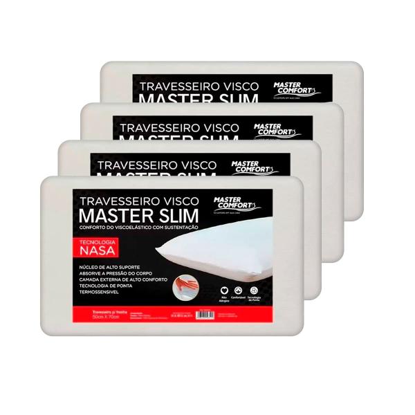 Kit 4 Travesseiros Confortável 3D Nasa Original e Antialérgico - LAURUS Imagem de Kit 4 Travesseiros Confortável 3D Nasa Original e Antialérgico
