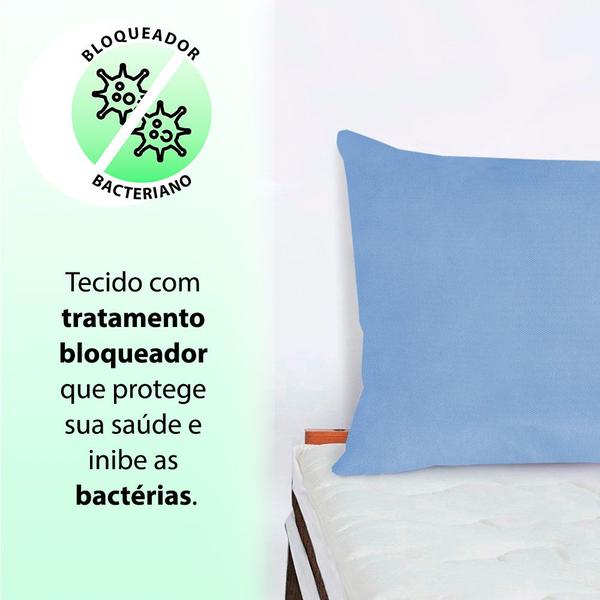 Imagem de Kit 4 Travesseiros Fibra Siliconada Tecnologia Bloqueador Bacteriano - BF Colchões