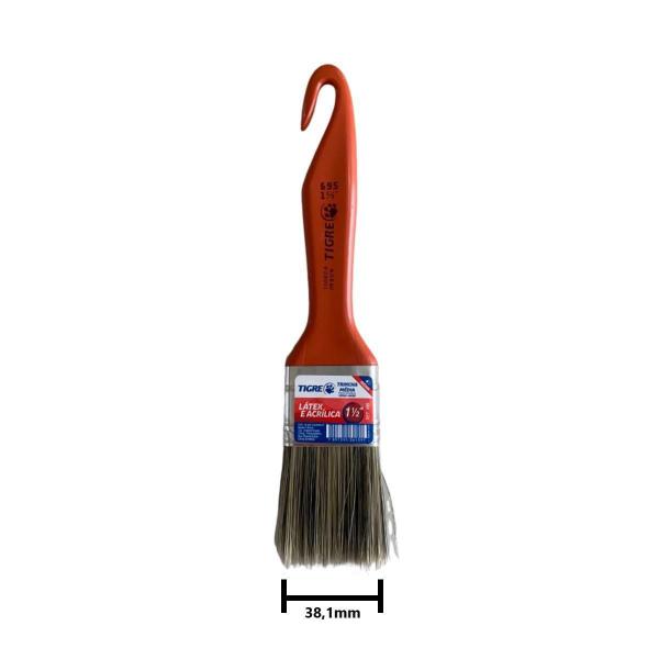 Imagem de Kit 4 Trincha Pincel Pintura Látex Acrílica 1.1/2'' Tigre