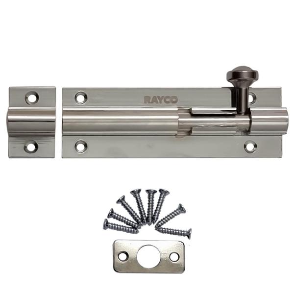 Kit 4 Trinco 90Mm Tarjeta Ferrolho De Porta Alumínio Cromado - Rayco Imagem de Kit 4 Trinco 90Mm Tarjeta Ferrolho De Porta Alumínio Cromado