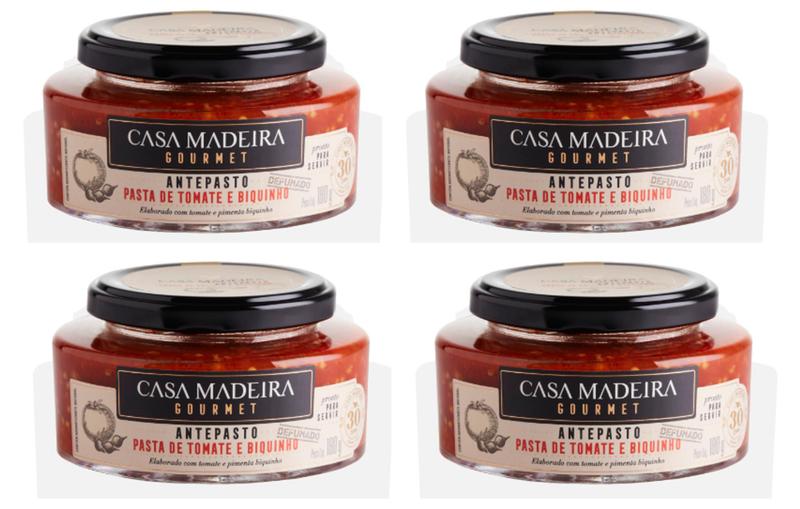 Imagem de Kit 4 Un Antepasto de Pasta de Tomate e Biquinho Casa Madeira 180 g