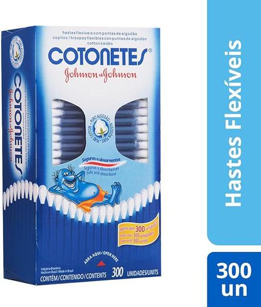 Imagem de Kit 4 Un Cotonetes Johnson & Johnson Flexíveis Algodão