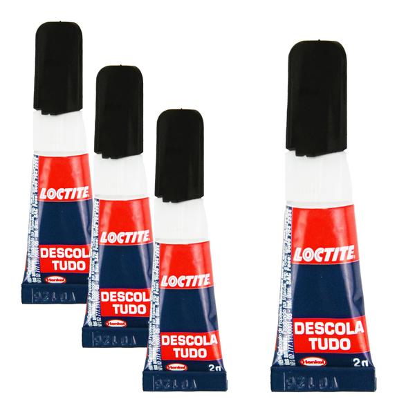 Imagem de Kit 4 un Descola Tudo Loctite Removedor De Cola E Resíduos 2g Tira Super Bonder