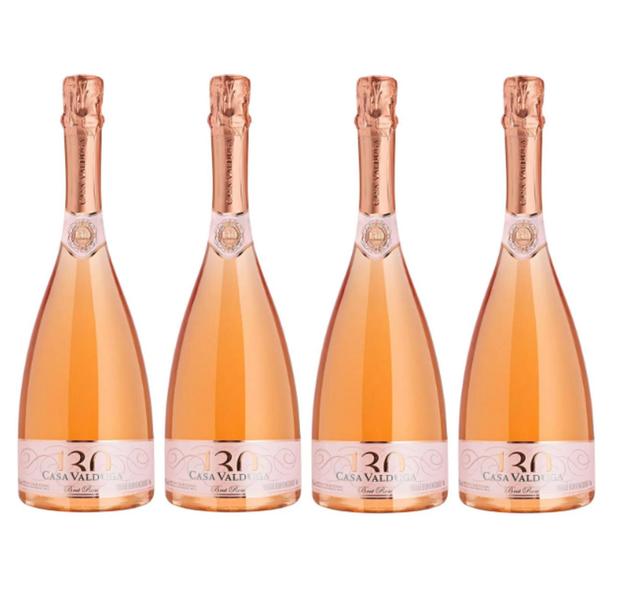 Imagem de Kit 4 Un Espumante 130 Casa Valduga Brut Rosé 750 ml