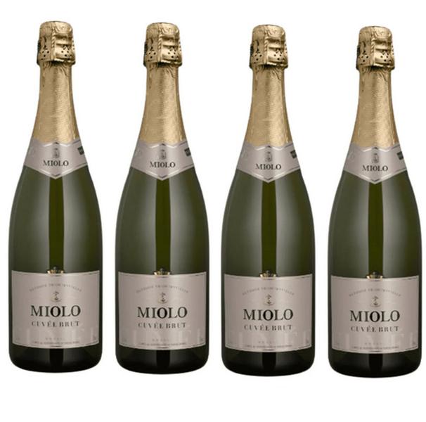 Imagem de Kit 4 Un Espumante Miolo Cuvee Branco Brut 750 ml