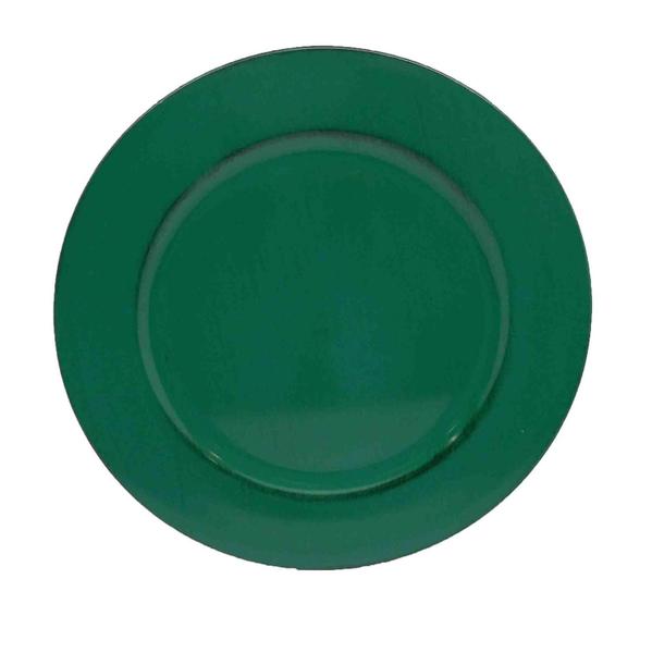 Imagem de Kit 4 Un Sousplat Redondo Verde Polipropileno 33Cm Rafimex