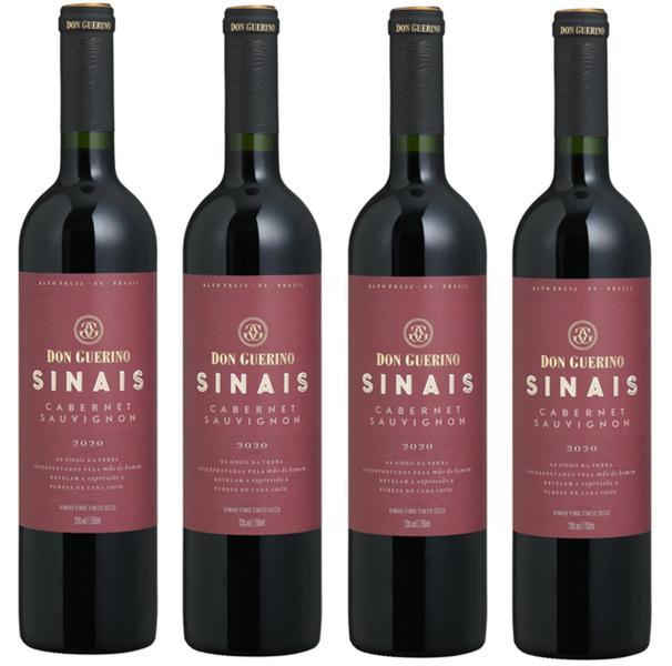 Imagem de Kit 4 Un Vinho Don Guerino Sinais Cabernet Sauvignon 750 ml