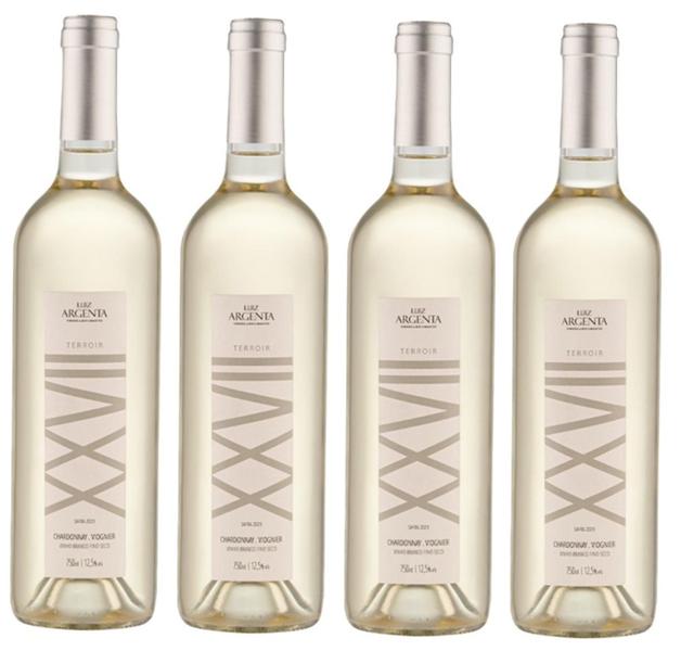 Imagem de Kit 4 Un Vinho Luiz Argenta Terroir XXVII Chardonnay / Viognier 750 ml