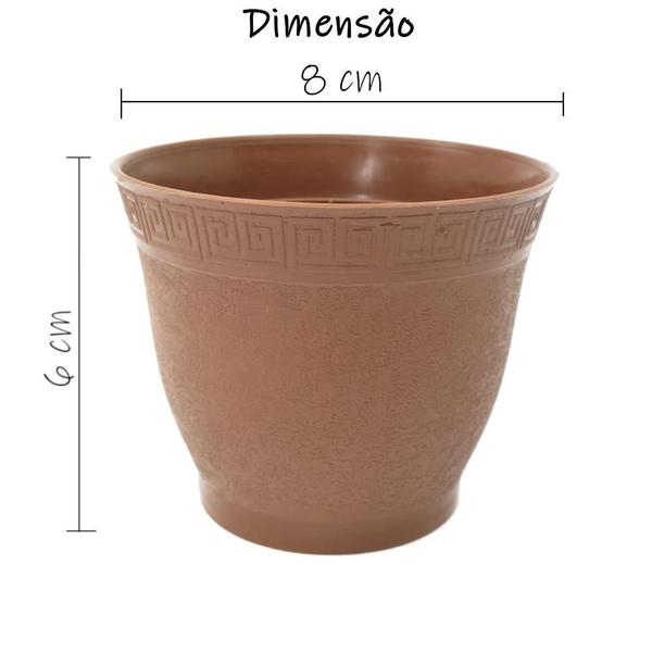 Imagem de Kit 4 unds - Vaso Redondo preto 6cm Cachepô Suculenta