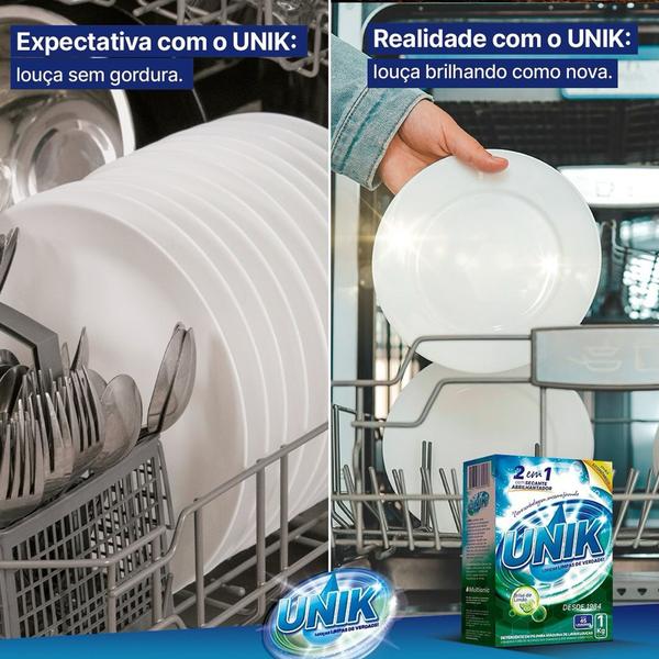 Imagem de Kit 4 Unid. Sabão Máquina De Lava Louça Unik Brisa De Limão Detergente