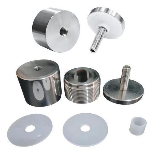 Imagem de Kit 4 Unidades Boton Prolongador Inox Suportes Vidros Painel