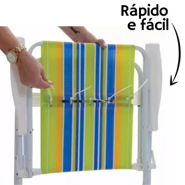 Imagem de Kit 4 Unidades Refil Capa Tela Para Cadeira de Praia Alta