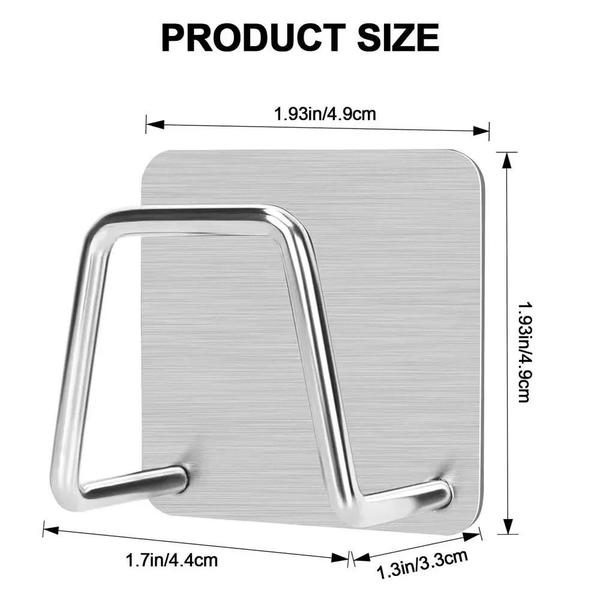 Imagem de Kit 4 Unidades Suporte Porta Esponja Bucha Inox Pia Cozinha