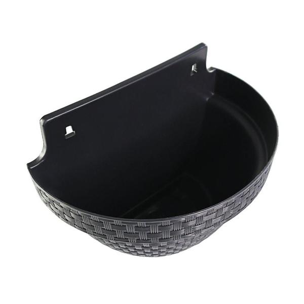 Imagem de Kit 4 Vaso De Parede Jardim Meia Lua Rattan Preto 3 Litros