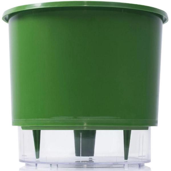 Imagem de Kit 4 Vaso Raiz Autoirrigavel 21X18 Verde Esc Planta Tempero