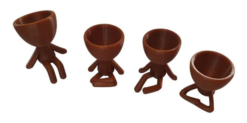 Imagem de Kit 4 Vasos Decor BOB  Robert Plant Para Suculentas  e Cactos Bronze 6 cm