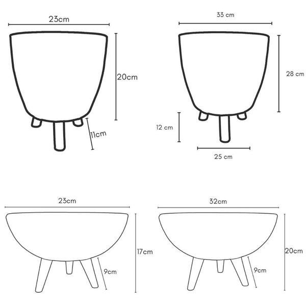 Kit 4 Vasos Para Plantas E Decoração Com Tripé De Madeira - Alpe & Aritana Imagem de Kit 4 Vasos Para Plantas E Decoração Com Tripé De Madeira