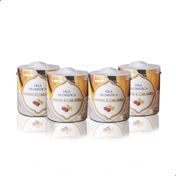 Imagem de  Kit 4 Velas Aromáticas Perfumadas Decorativas 130g