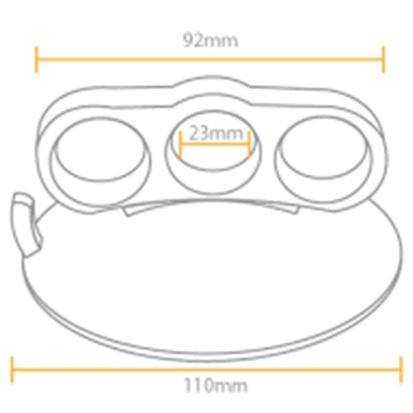 Imagem de Kit 4 Ventosa Garra 3 Dedos Cristal 110Mm Martelinho De Ouro