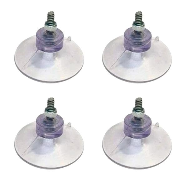 Kit 4 Ventosas de 40mm (4 cm) PVC Cristal C/Parafuso e Porca - H Plásticos Imagem de Kit 4 Ventosas de 40mm (4 cm) PVC Cristal C/Parafuso e Porca
