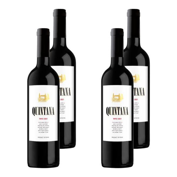 Imagem de Kit 4 Vinhos Bodegas Leganza Quintana Tinto Espanha 750ml