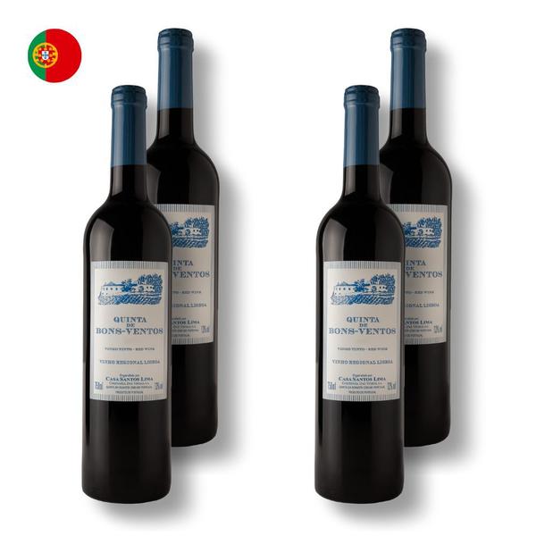 Imagem de Kit 4 Vinhos Quinta de Bons Ventos Tinto Portugal 750ml