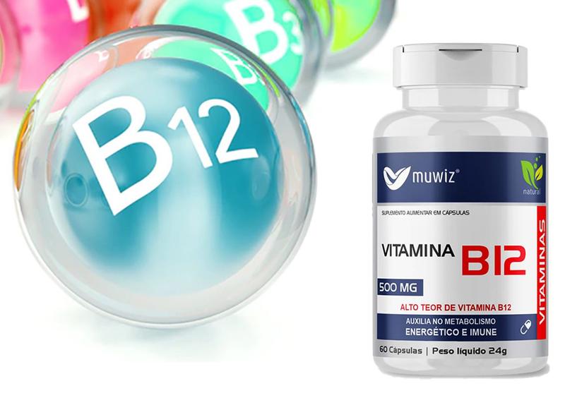 Imagem de KIT 4 VITAMINA B12 60 Cápsulas de 500mg MUWIZ