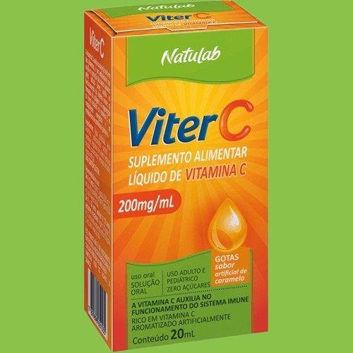 Imagem de Kit 4 Vitamina Viter C Caramelo 200mg/ml 20ml Gts - Natulab