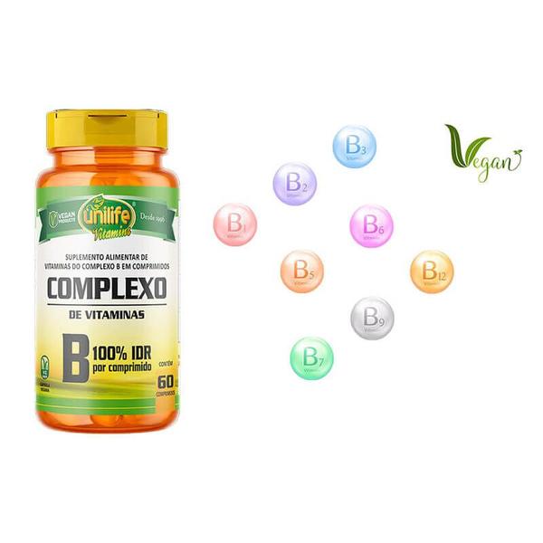 Imagem de KIT 4 VITAMINAS COMPLEXO B - 60 Comp de 500mg UNILIFE