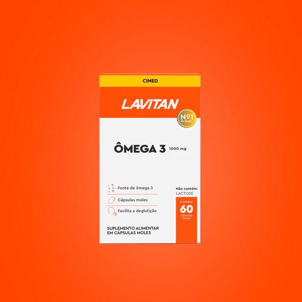 Imagem de Kit 4 Vitaminas Lavitan Ômega 3 1000mg 60 Cápsulas - Cimed