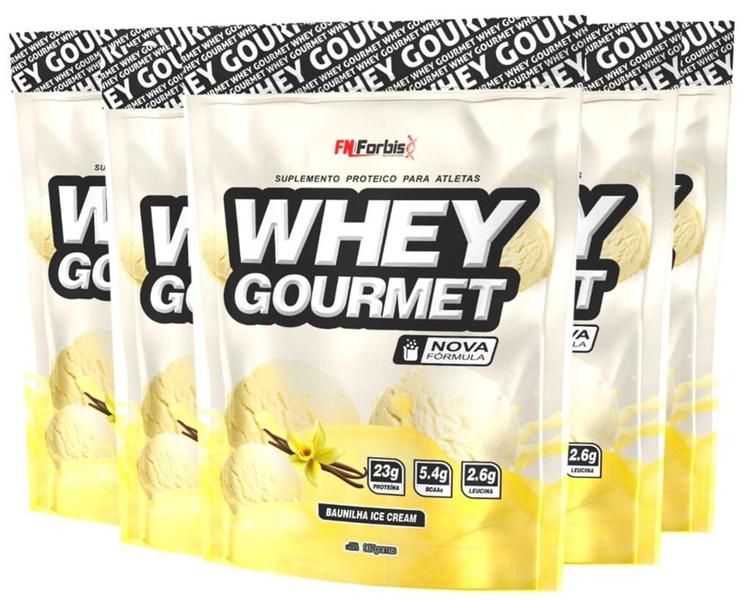 Imagem de Kit 4 Whey Protein Gourmet Refil - 907g FN Forbis - ORIGINAL