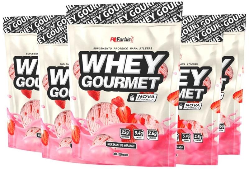 Imagem de Kit 4 Whey Protein Gourmet Refil - 907g FN Forbis - ORIGINAL