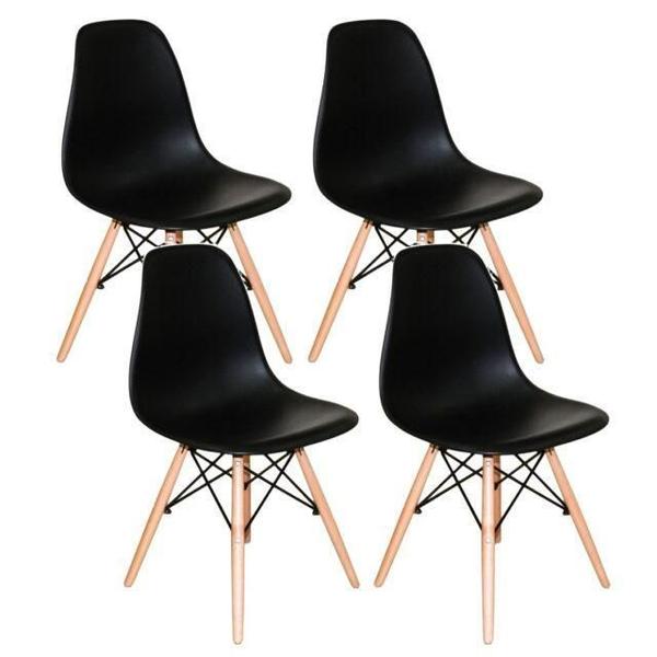 Imagem de Kit - 4 X Cadeiras Eames Dsw - Madeira