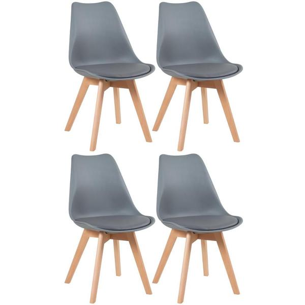 KIT - 4 x cadeiras Leda - Loft7 Imagem de KIT - 4 x cadeiras Leda