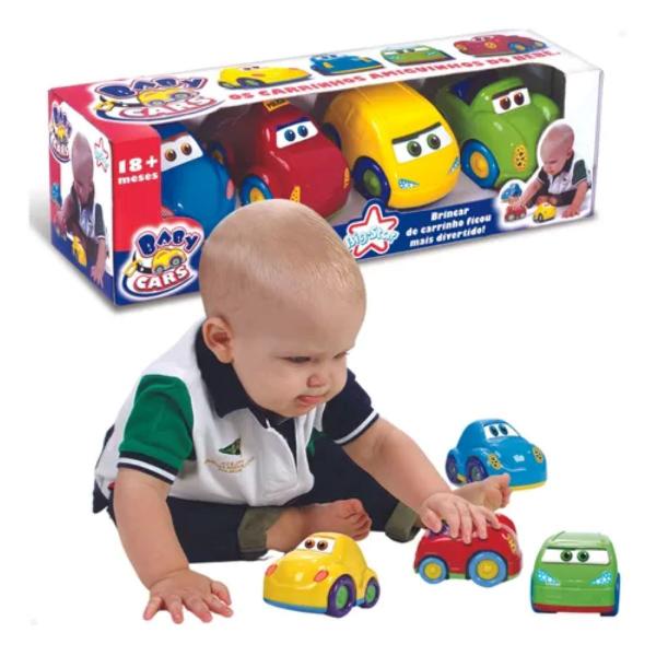 Imagem de Kit 4 x Carrinho Carro Bebê -  Brinquedo Infantil Criança