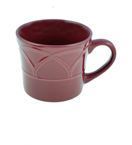 Kit 4 Xícaras Porcelna P/Chá C/Pires Vinho - 250ml - WOLFF Imagem de Kit 4 Xícaras Porcelna P/Chá C/Pires Vinho - 250ml - WOLFF