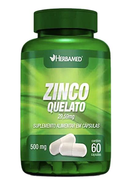 Imagem de Kit 4 Zinco Quelato 60 Cápsulas 500mg - Herbamed