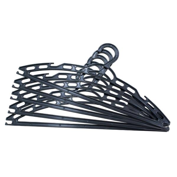 Kit 40 Cabide Preto Super Resistente Conjunto C/10Pç 40x16cm - Arqplast Imagem de Kit 40 Cabide Preto Super Resistente Conjunto C/10Pç 40x16cm