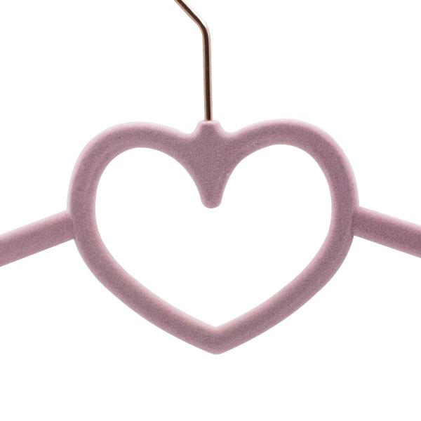 Kit 40 Cabides Veludo Rosa Gancho Rose Infantil 28cm Coração - ARBORETHO Imagem de Kit 40 Cabides Veludo Rosa Gancho Rose Infantil 28cm Coração
