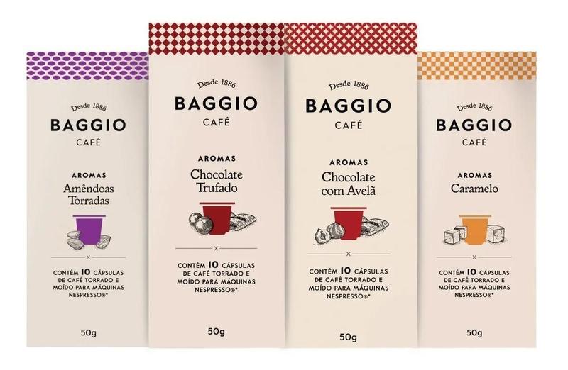 Imagem de Kit 40 Cápsulas Cafe Gourmet Baggio Para Cafeteira Nespresso