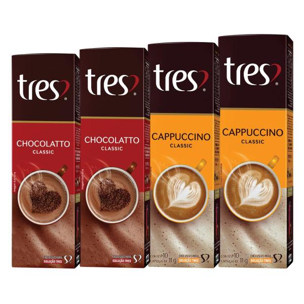 Imagem de Kit 40 Capsulas Chocolate Cappuccino Cafeteira Tres Corações