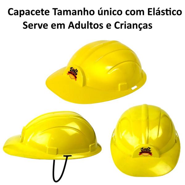 Imagem de Kit 40 Chapéu de Construção Capacete Fantasia Festa Infantil e Adulto