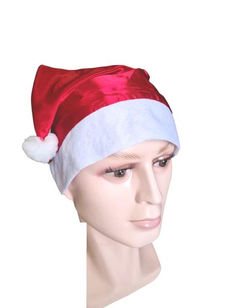 Imagem de Kit 40 Chapeu de natal de cetim Gorro Papai noel de luxo