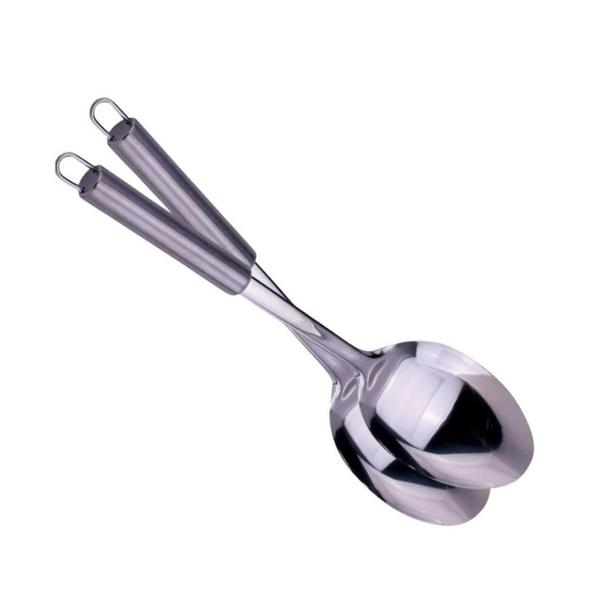 Imagem de Kit 40 Colher de Arroz Aço Inoxidável Grande Luxo Utensílios para Cozinha Prime Multiuso