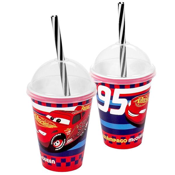 Kit 40 Copos Shake para Festa de Aniversário Carros Mcqueen - Plasútil Imagem de Kit 40 Copos Shake para Festa de Aniversário Carros Mcqueen